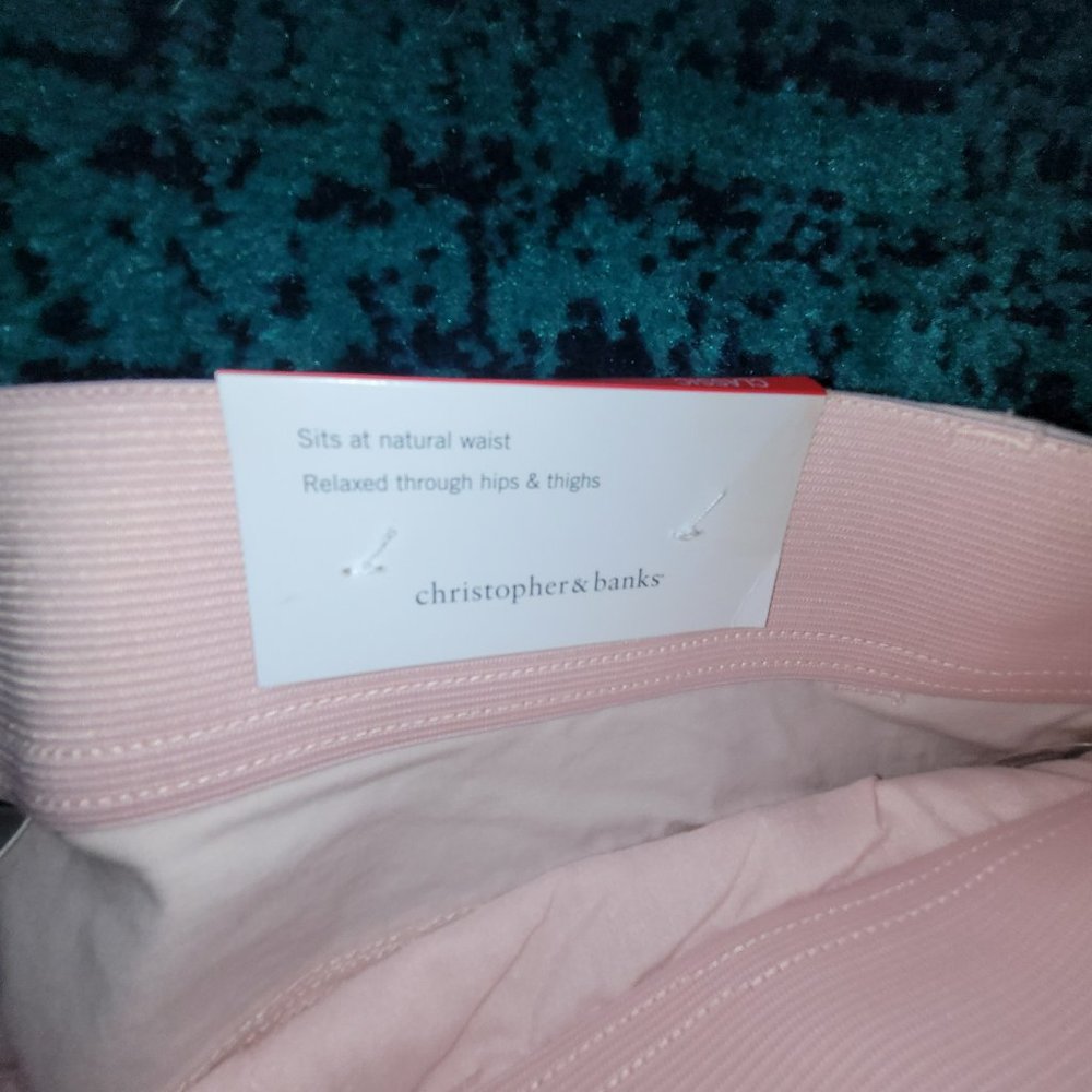 NWT Christopher & Banks Pink Capri Pants 14 - Picture 4 of 5
